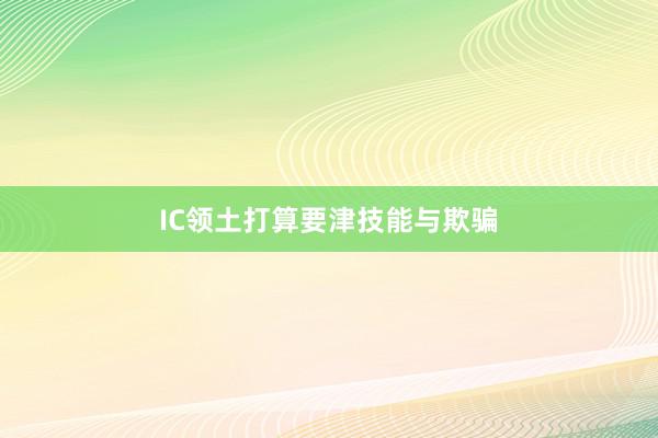 IC领土打算要津技能与欺骗
