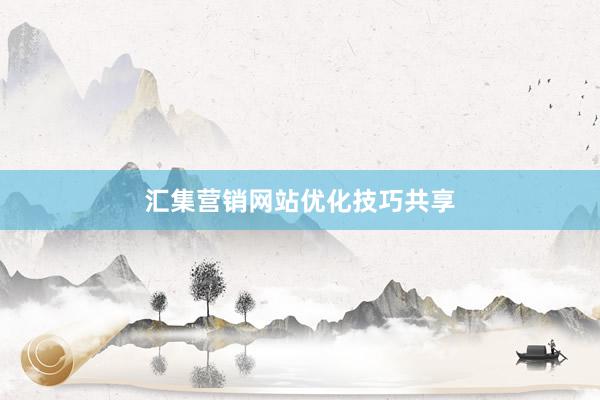 汇集营销网站优化技巧共享